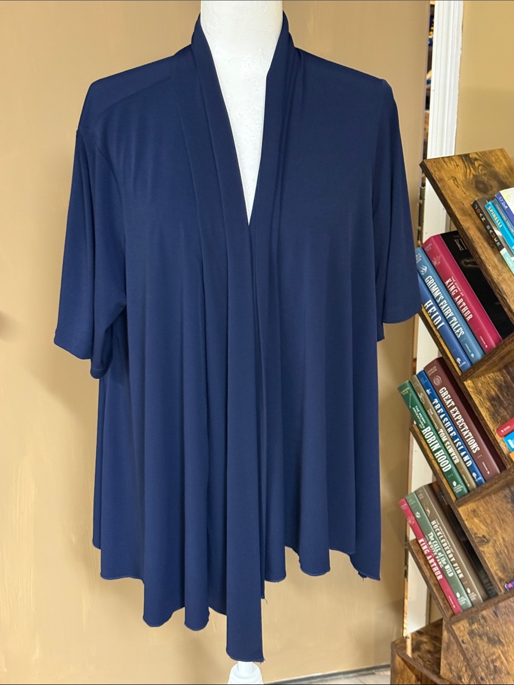 Open Jacket by Susan Graver  95% polyester 5% spandex machine washable